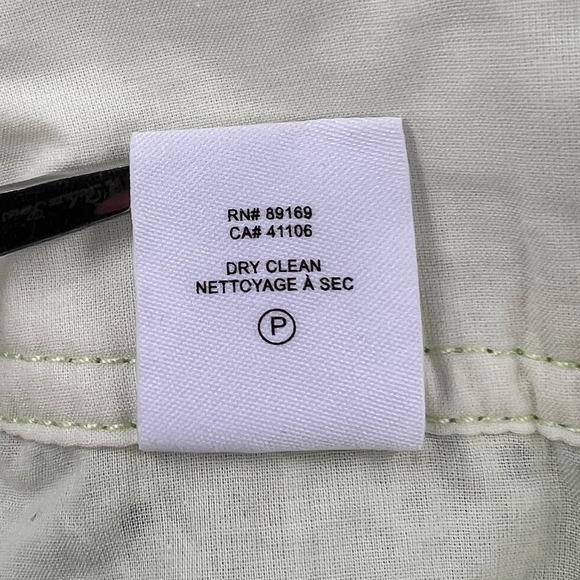 DEREK LAM 10 CROSBY Shorts Womens 10 Matcha Green Monterey Belted Floral Eyelet - Picture 13 of 16